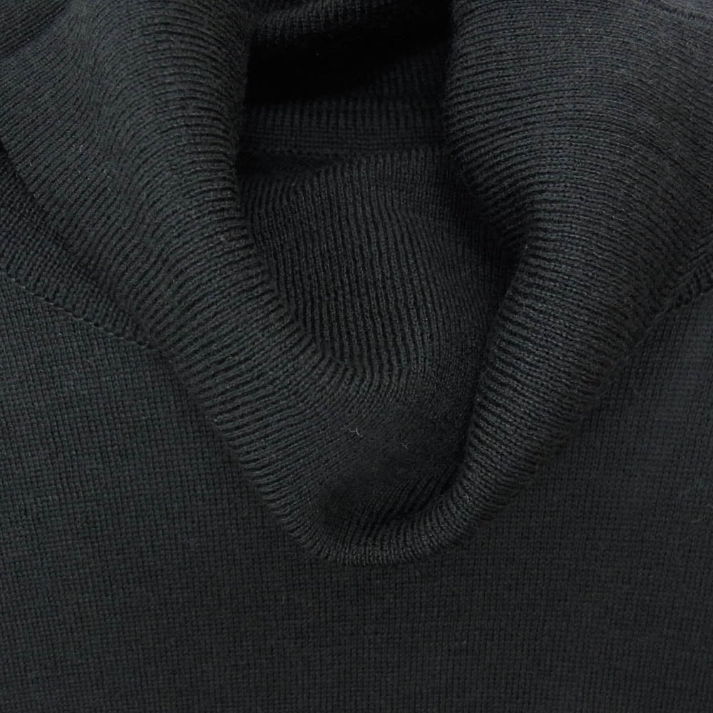 JOHN SMEDLEY ジョンスメドレー Cherwell Standard Fit Roll Neck Sweater チャーウェル タートルネック ニット 長袖 ブラック系 XL【極上美品】【中古】