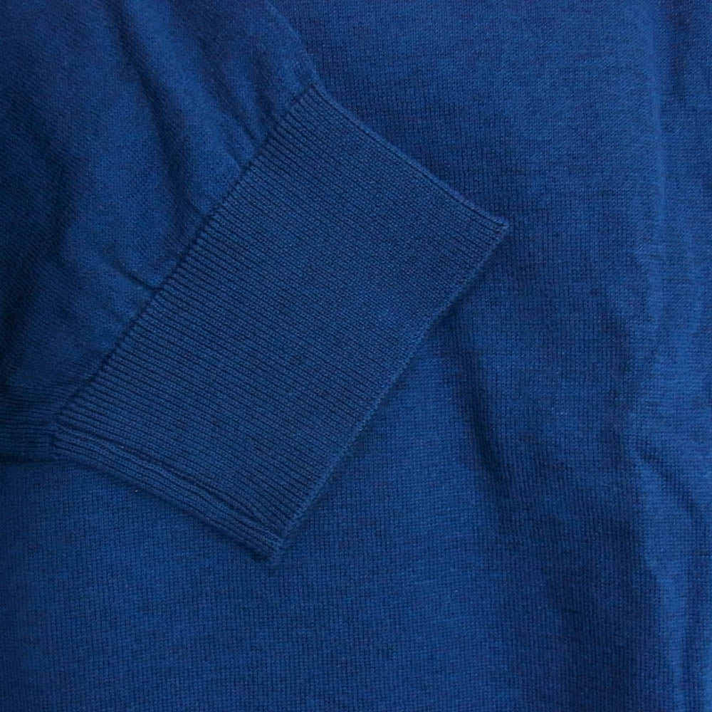 JOHN SMEDLEY ジョンスメドレー SHIPTON HIGH V-NECK PULLOVER STANDARD FIT Vネック ニット 長袖 インディゴブルー系 XL【極上美品】【中古】