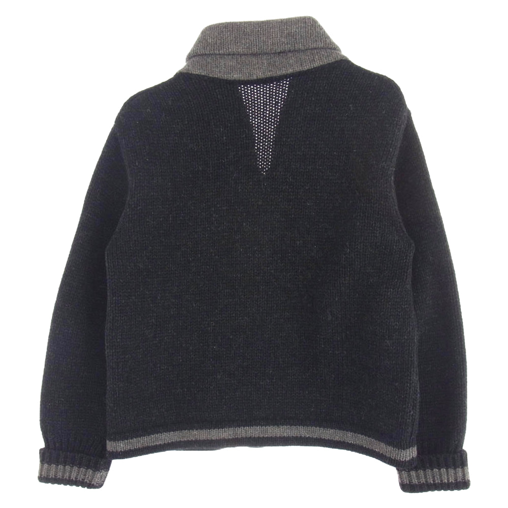 BY GLADHAND バイグラッドハンド 12AW byGH-12-FW-10 ショールカラー ウール カーディガン ブラック系【中古】