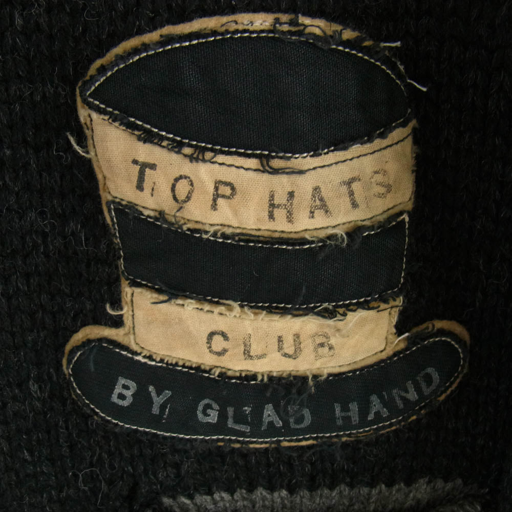 BY GLADHAND バイグラッドハンド 12AW byGH-12-FW-10 ショールカラー ウール カーディガン ブラック系【中古】