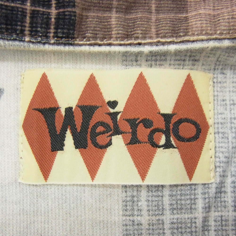 WEIRDO ウィアード 12AW WRD-12-AW-20 MAUS CHECK LS SHIRTS マウス 長袖 チェック シャツ ブラウン系 2XL【中古】