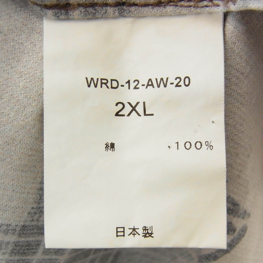 WEIRDO ウィアード 12AW WRD-12-AW-20 MAUS CHECK LS SHIRTS マウス 長袖 チェック シャツ ブラウン系 2XL【中古】