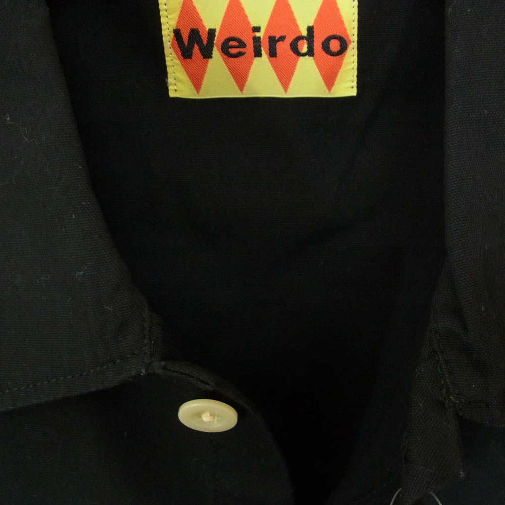 WEIRDO ウィアード 11AW WRD-11-FW-12 KEY THE LOCK AGAIN 刺繍 長袖 シャツ ブラック系 XL【中古】