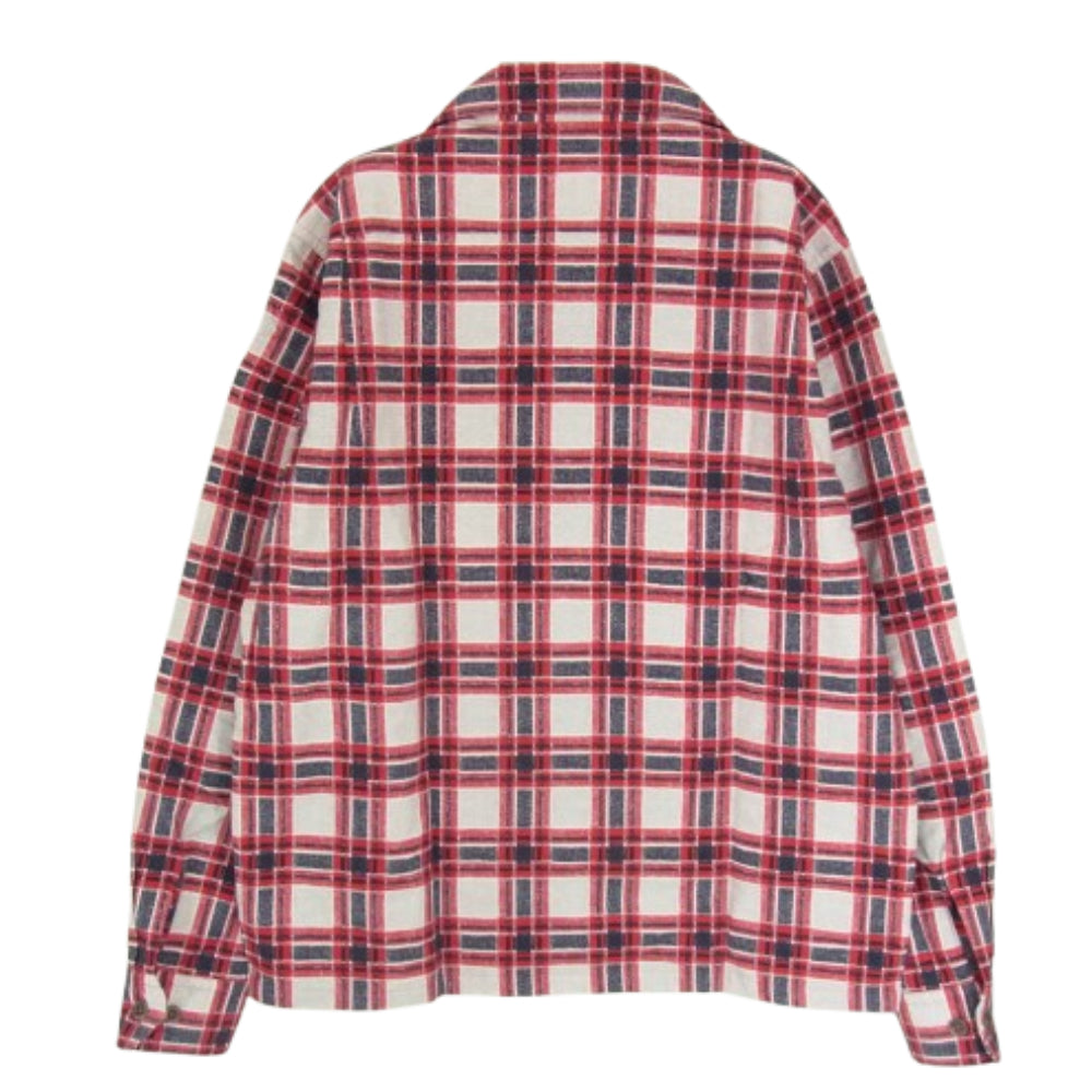 WEIRDO ウィアード 11AW WRD-11-FW-13 プリントネル チェック オープンカラー 長袖 シャツ レッド系 XL【中古】