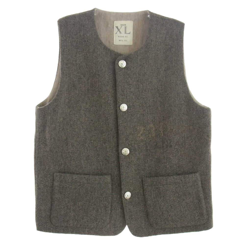WEIRDO ウィアード 14AW WRD-14-AW-06 リネン混 ウール ベスト ジャケット グレー系 XL【中古】