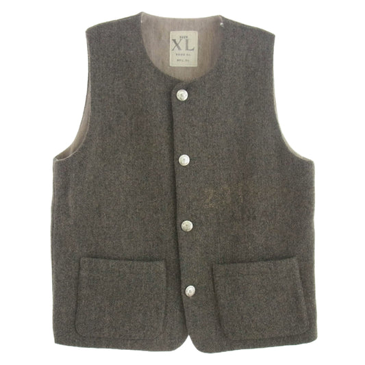 WEIRDO ウィアード 14AW WRD-14-AW-06 リネン混 ウール ベスト ジャケット グレー系 XL【中古】