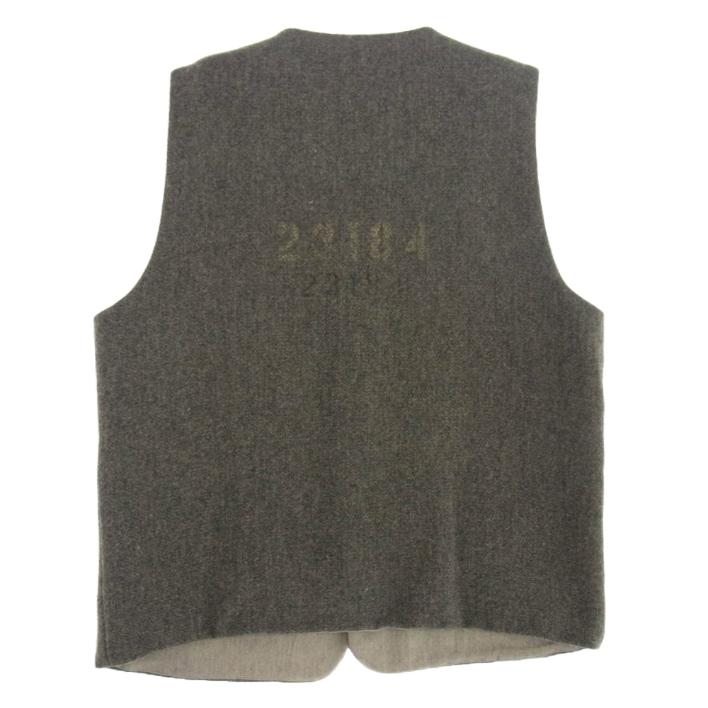 WEIRDO ウィアード 14AW WRD-14-AW-06 リネン混 ウール ベスト ジャケット グレー系 XL【中古】