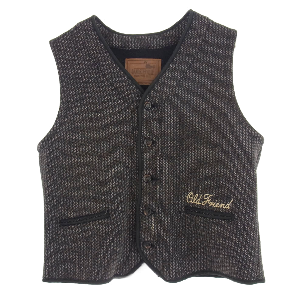 GANGSTERVILLE ギャングスタービル 13AW GSV-13-AW-08 BEACH VEST ビーチクロス ベスト ジャケット ブラック系 XL【中古】