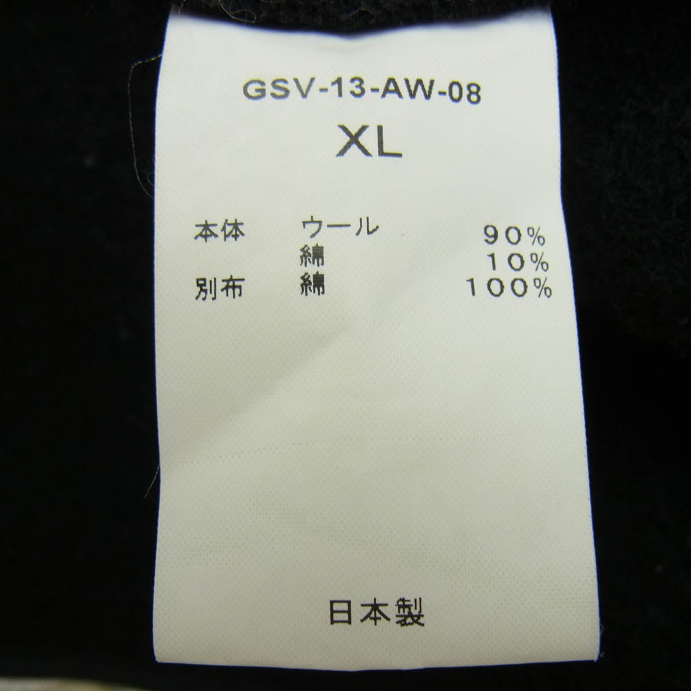 GANGSTERVILLE ギャングスタービル 13AW GSV-13-AW-08 BEACH VEST ビーチクロス ベスト ジャケット ブラック系 XL【中古】
