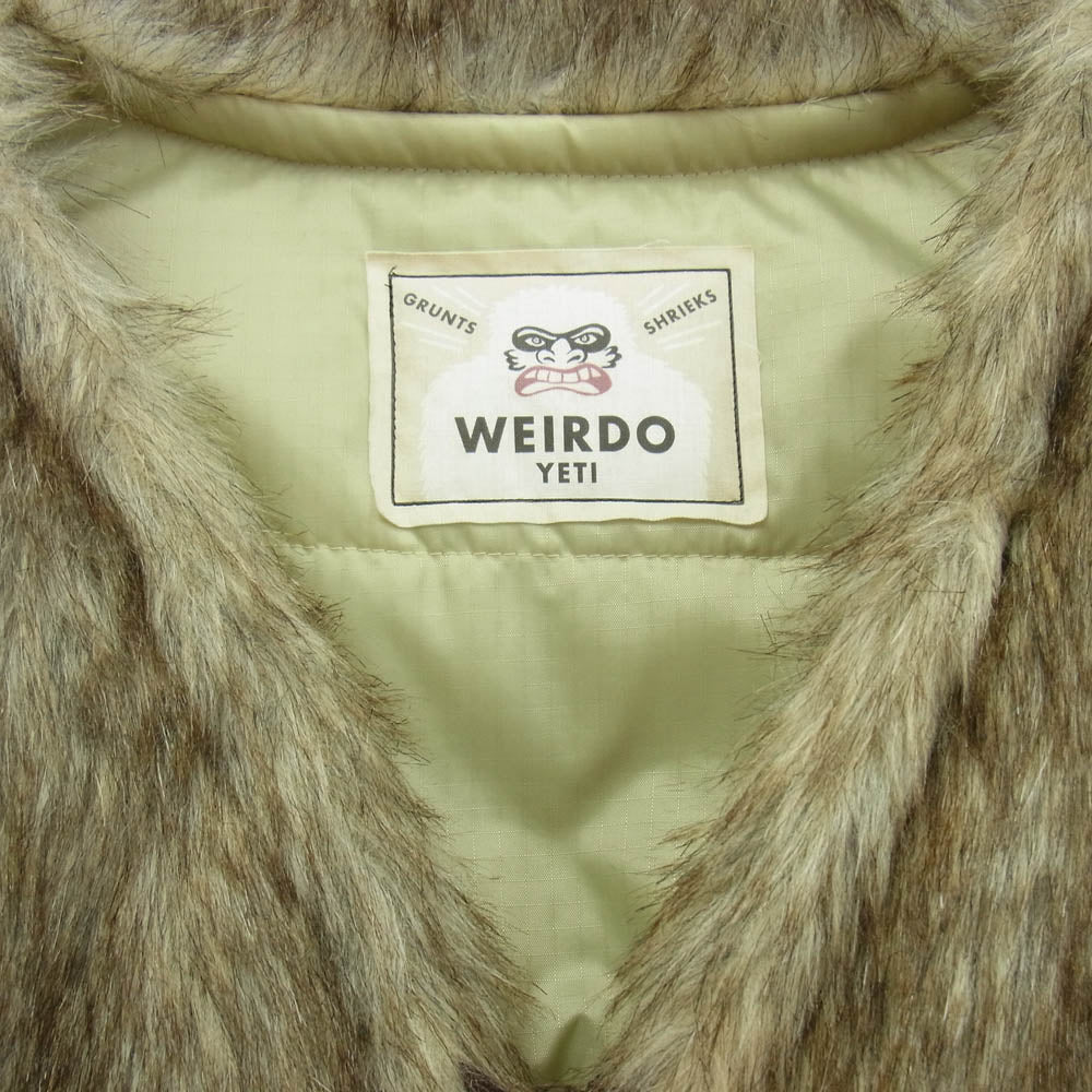 WEIRDO ウィアード 16AW WRD-16-AW-04 YETI VEST フェイクファー イエティ ベスト ブラウン系 XXL【中古】