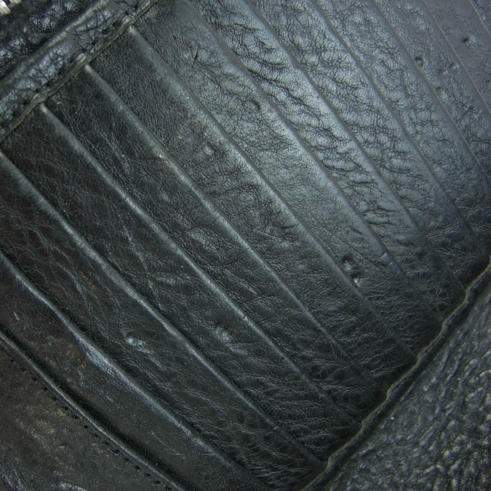 CHROME HEARTS クロムハーツ（原本無） ZIP ORGANIZER QUILTED オーガナイザー セメタリークロスパッチ キルティング レザーウォレット ブラック系【中古】