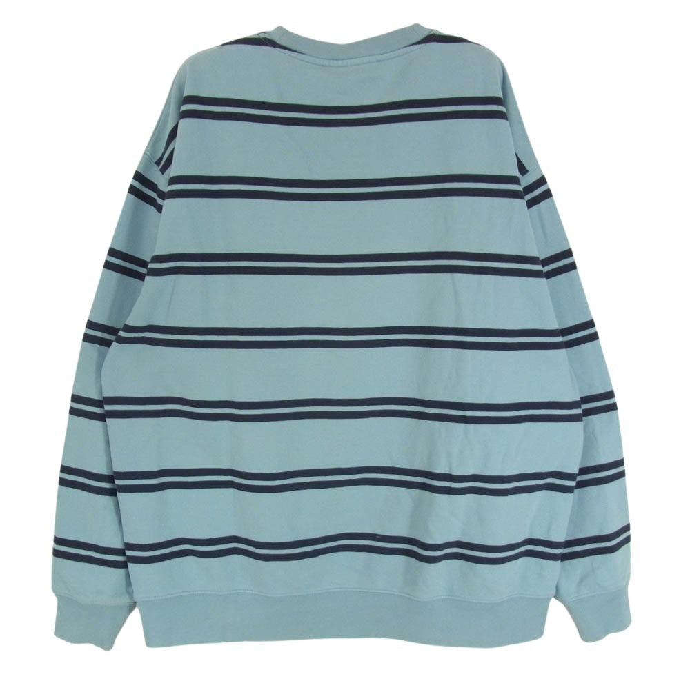 アクネストゥディオズ CI0040 Oversized Stripe Sweatshirt ボーダー スウェット トレーナー ブルー系 XS【中古】