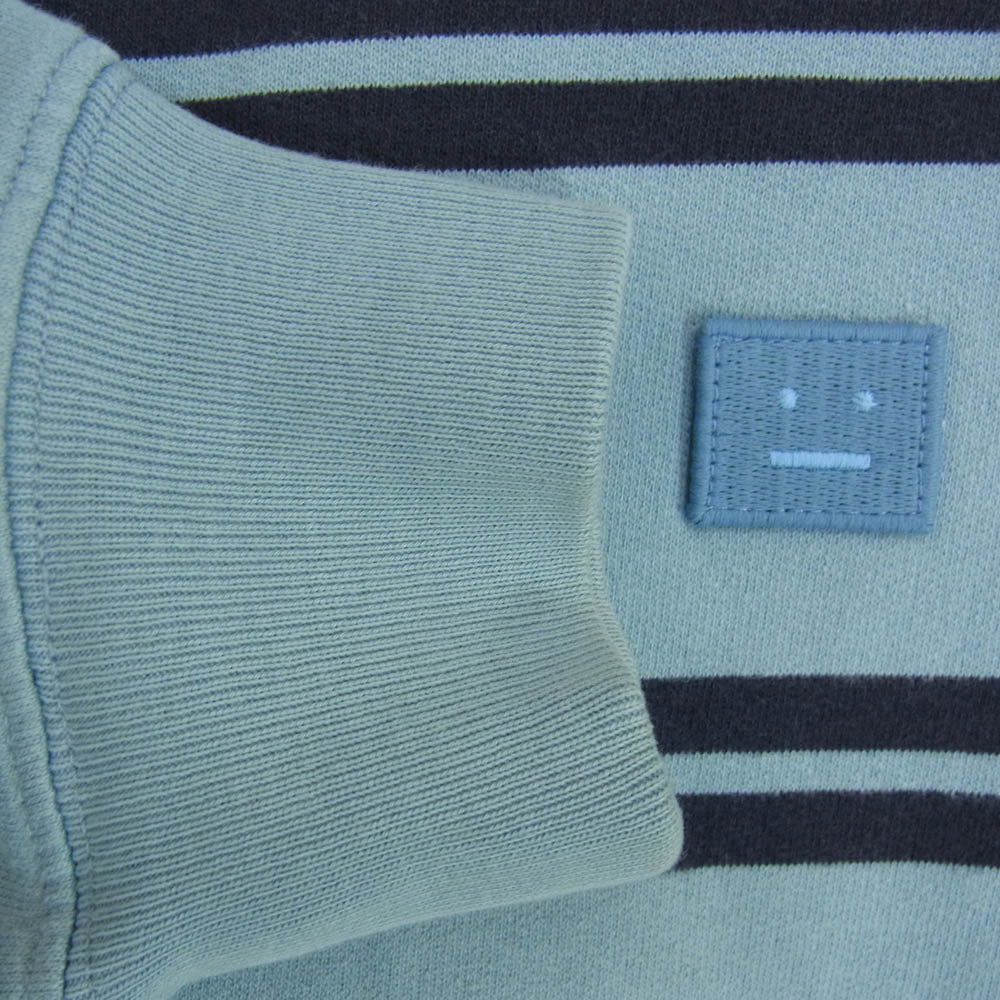 アクネストゥディオズ CI0040 Oversized Stripe Sweatshirt ボーダー スウェット トレーナー ブルー系 XS【中古】