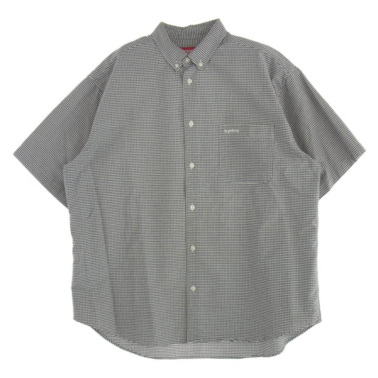 Supreme シュプリーム 24SS Loose Fit Oxford S/S Shirts Gingham ブラック系 ホワイト系 L【中古】