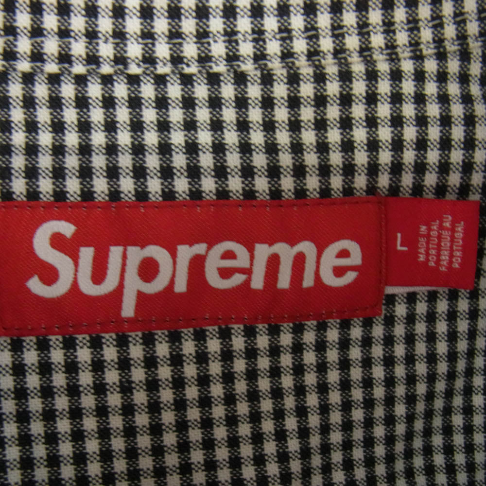 Supreme シュプリーム 24SS Loose Fit Oxford S/S Shirts Gingham ブラック系 ホワイト系 L【中古】