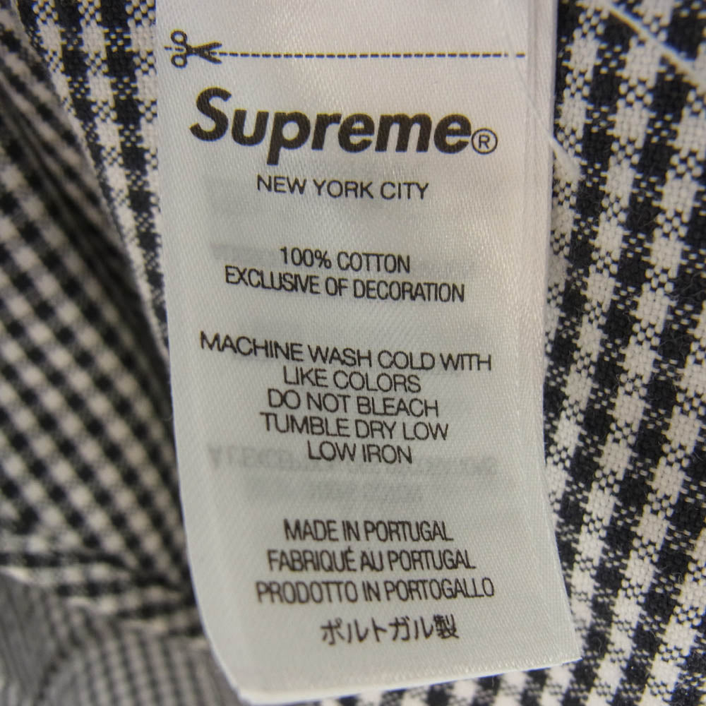 Supreme シュプリーム 24SS Loose Fit Oxford S/S Shirts Gingham ブラック系 ホワイト系 L【中古】