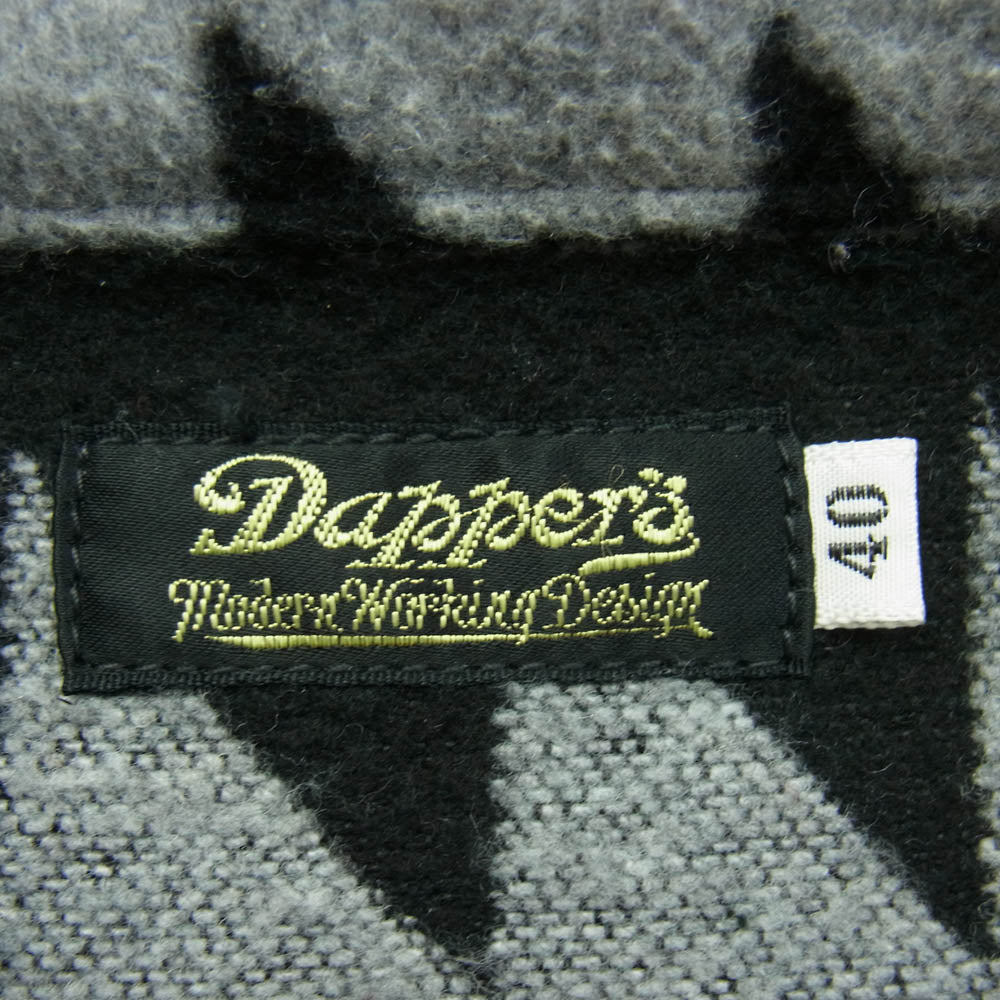 DAPPER'S ダッパーズ Native Pattern Blanket A-1 Style Jacket ブランケット ジャケット グレー系 40【中古】