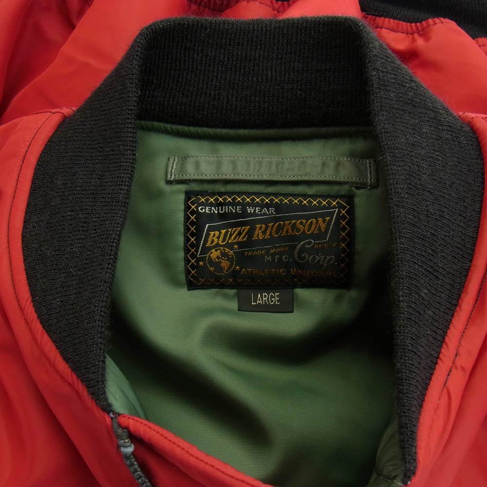 Buzz Rickson's バズリクソンズ BR13905 Type RED MA-1 NORTHROP PATCH ノースロップ パッチ フライト ジャケット レッド系 カーキ系 L【中古】
