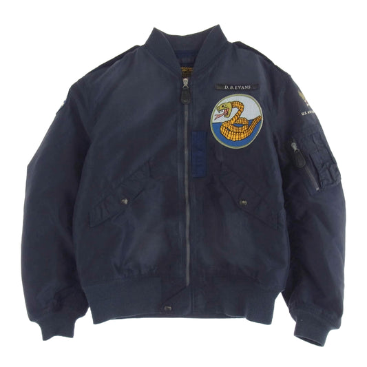 Buzz Rickson's バズリクソンズ BR13774 Type L-2A SUPERIOR TOGS CORP 311th FTR-BOMB SQ  刺繍 フライト ライトゾーン スーベニア ジャケット ネイビー系 40【中古】