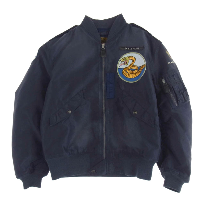 Buzz Rickson's バズリクソンズ BR13774 Type L-2A SUPERIOR TOGS CORP 311th FTR-BOMB SQ  刺繍 フライト ライトゾーン スーベニア ジャケット ネイビー系 40【中古】