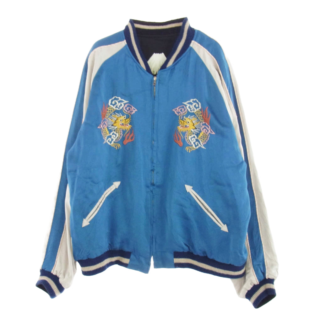 TAILOR TOYO テイラー東洋 TT14633 港商 KOSHO & CO. DRAGON EAGLE SOUVENIR JACKET 龍 刺繍 スーベニア ジャケット スカジャン ブルー系 特々大【中古】