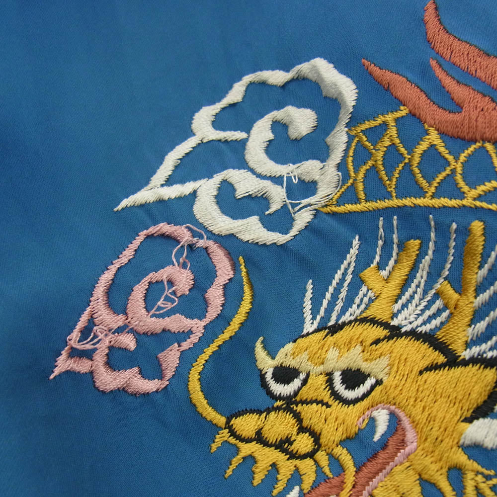 TAILOR TOYO テイラー東洋 TT14633 港商 KOSHO & CO. DRAGON EAGLE SOUVENIR JACKET 龍 刺繍 スーベニア ジャケット スカジャン ブルー系 特々大【中古】