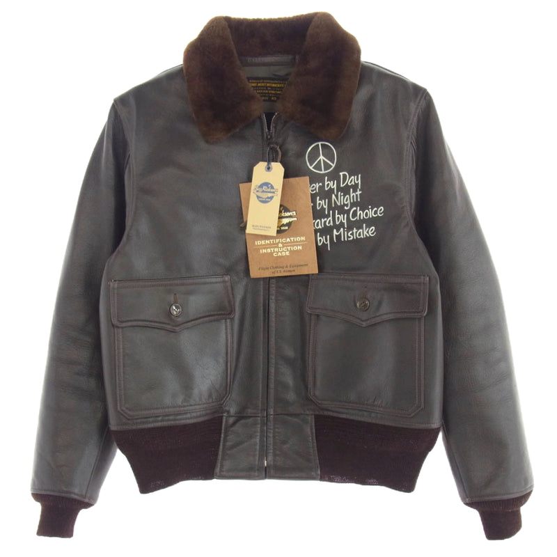 Buzz Rickson's バズリクソンズ BR80559 東洋エンタープライズ55周年限定モデル Type G-1 VIETNAM EMB’D LINING  G-1 レザー フライト ジャケット ブラウン系 40【中古】