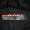 PRADA プラダ コットン ブルガリア製 ベルテット パンツ ブラック系 42【中古】