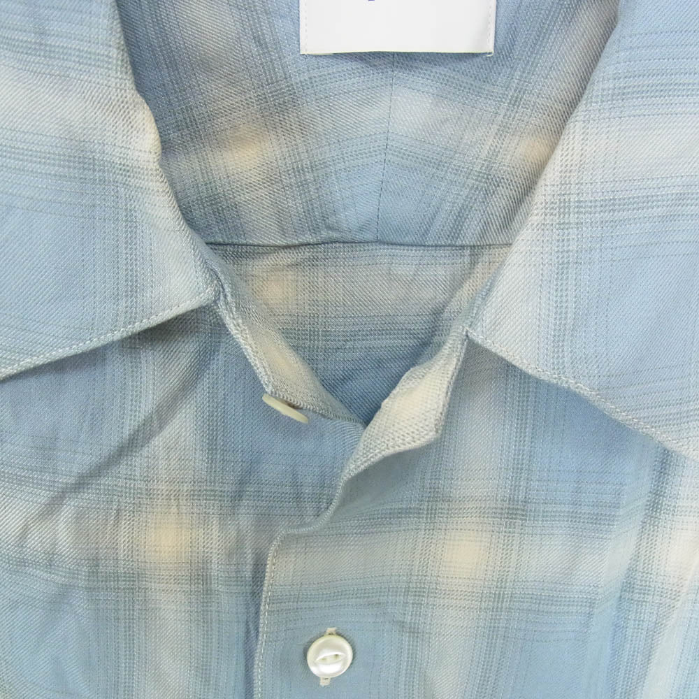 スーパーノヴァ 25SS Split yoke big shirt Ombre check レーヨン 100