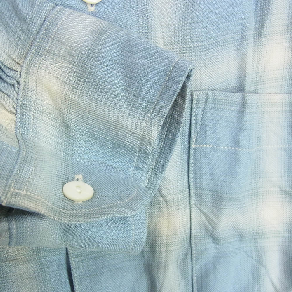 スーパーノヴァ 25SS Split yoke big shirt Ombre check レーヨン 100