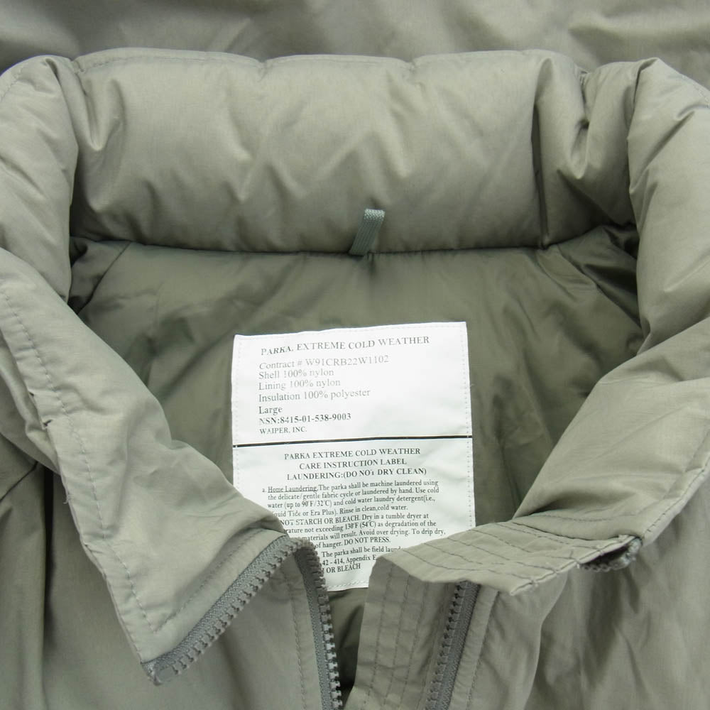 WAIPER ワイパー WP1007 ECWCS GEN III LEVEL7 PRIMALOFT プリマロフト レベル7 サンプリング 中綿ジャケット ライトグリーン系 L【中古】