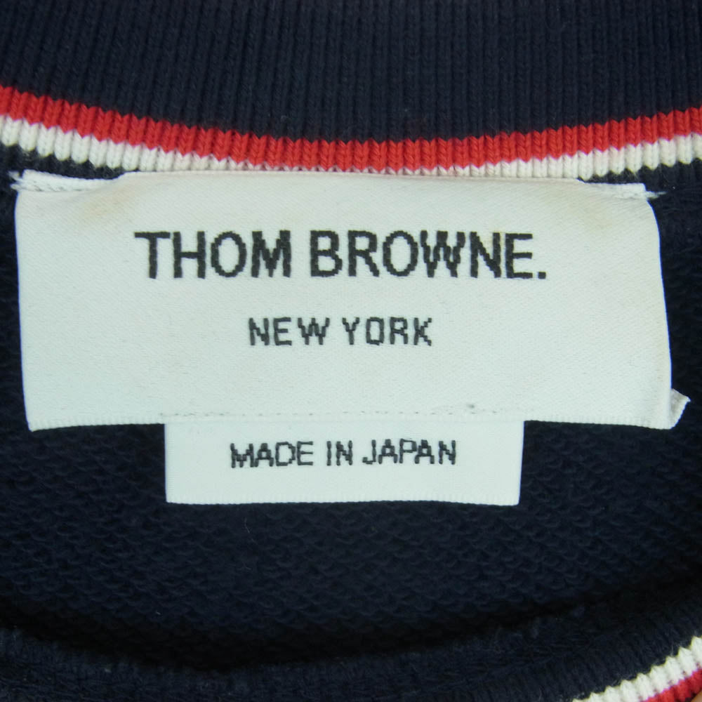 THOM BROWNE トムブラウン NJT021H-00535461 4BAR クラシック プルオーバー スウェット トレーナー ダークネイビー系 1【中古】