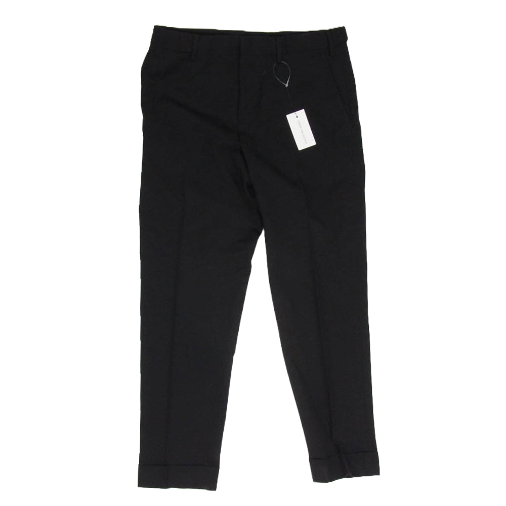 DRIES VAN NOTEN ドリスヴァンノッテン 232-020924-7334-900 ウール混 センタープレス テーパード スラックス パンツ ブラック系 46【中古】