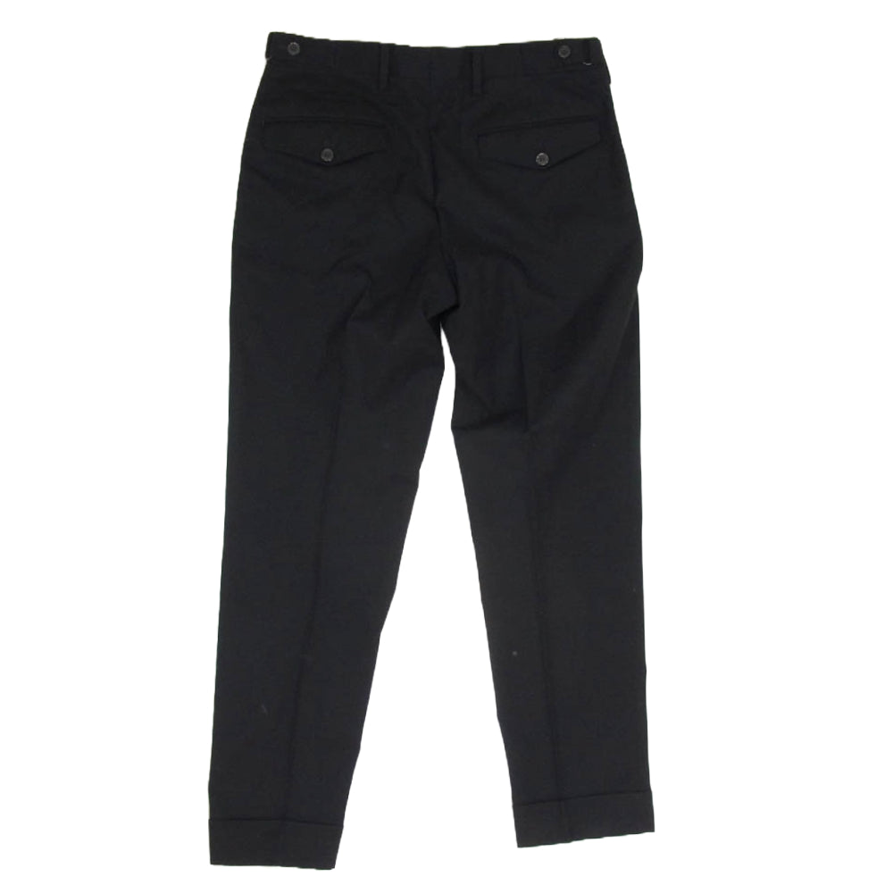 DRIES VAN NOTEN ドリスヴァンノッテン 232-020924-7334-900 ウール混 センタープレス テーパード スラックス パンツ ブラック系 46【中古】