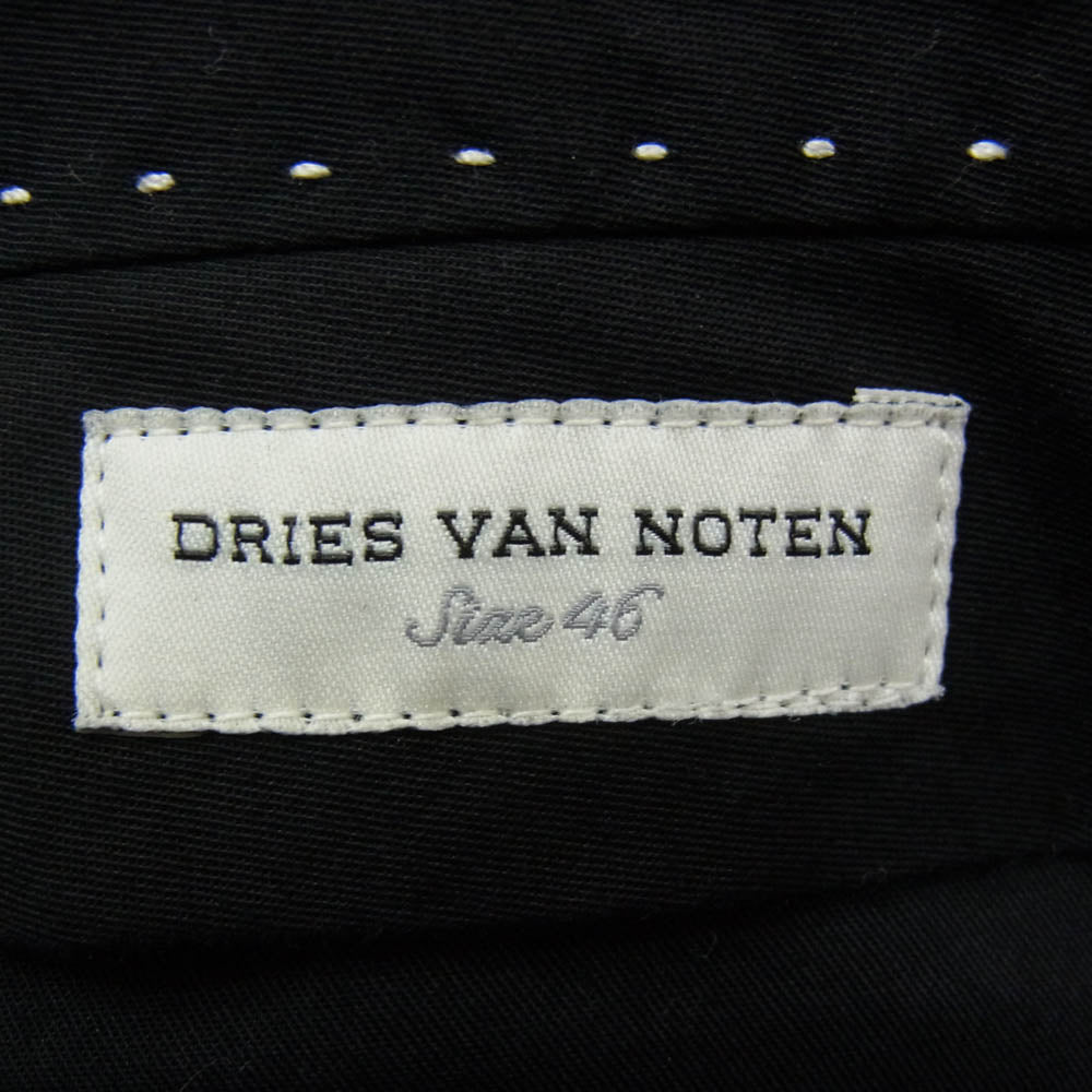 DRIES VAN NOTEN ドリスヴァンノッテン 232-020924-7334-900 ウール混 センタープレス テーパード スラックス パンツ ブラック系 46【中古】