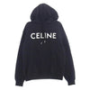 CELINE セリーヌ 2Y321670Q LOGO PRINT LOOSE HOODIE ロゴプリント ルーズ プルオーバーフーディー パーカー ブラック系 S【中古】