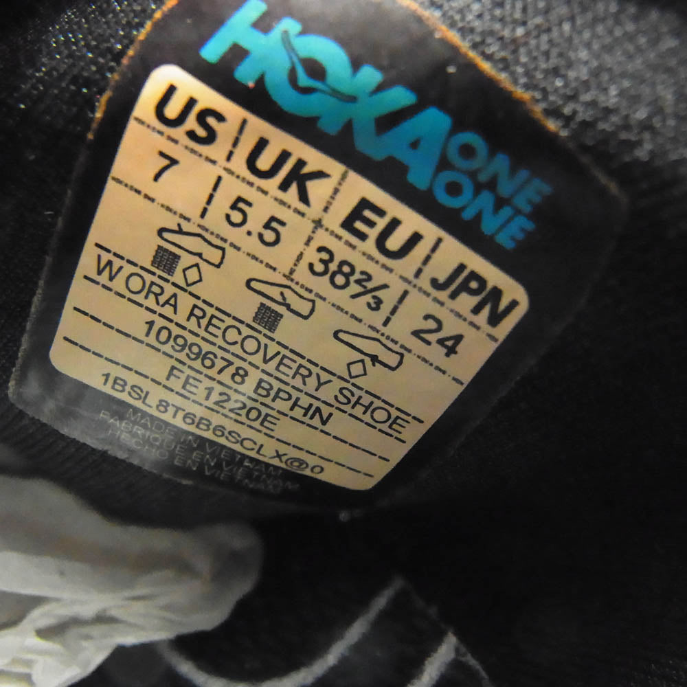 HOKA ONE ONE ホカ オネオネ 1099678 ORA RECOVERY SHOE オラ リカバリー シューズ ブラック系 24cm【美品】【中古】