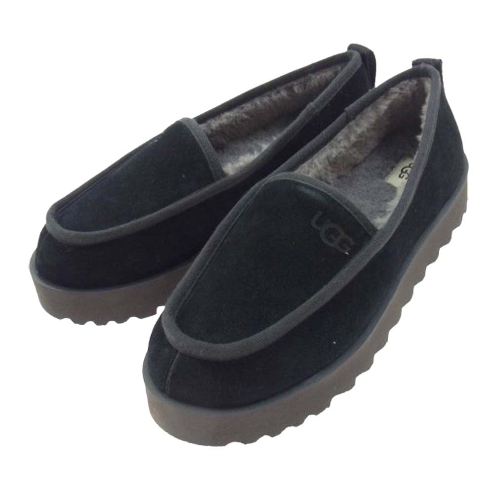 UGG アグ 1121570 Super Moc Slipper スーパー モック スリッパ ブラック系 25.0cm【極上美品】【中古】