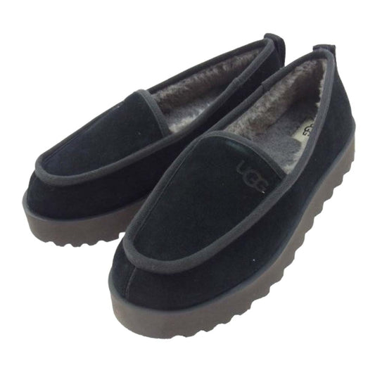 UGG アグ 1121570 Super Moc Slipper スーパー モック スリッパ ブラック系 25.0cm【極上美品】【中古】