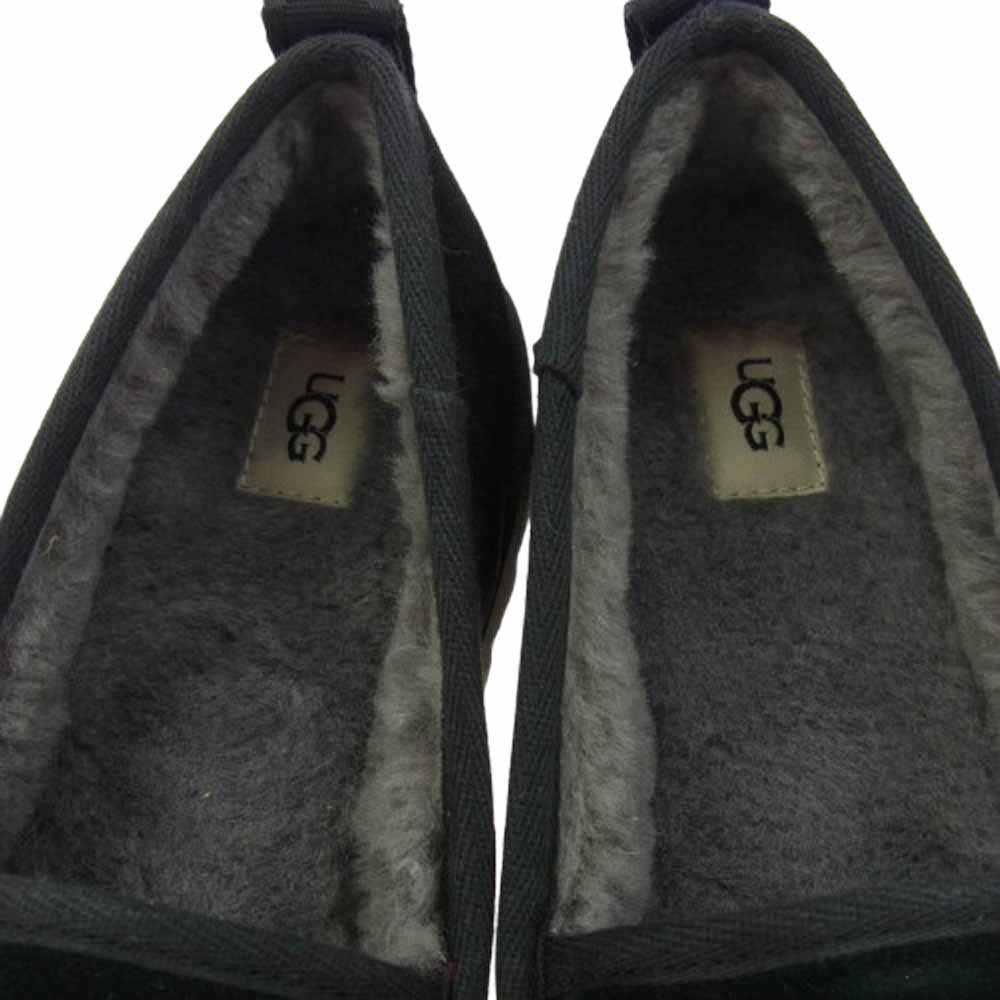UGG アグ 1121570 Super Moc Slipper スーパー モック スリッパ ブラック系 25.0cm【極上美品】【中古】