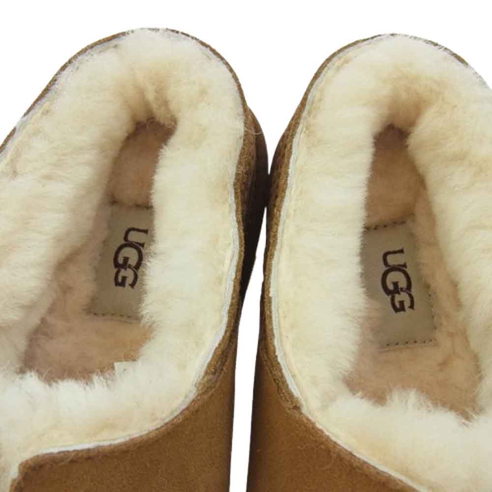UGG アグ 1113631 Neuman ニューマン ムートン スエード スリッパ サンダル ライトブラウン系 US7【新古品】【未使用】【中古】