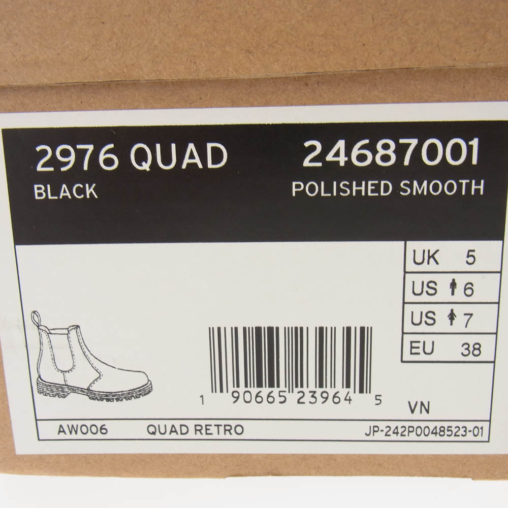 Dr.Martens ドクターマーチン 2976 QUAD サイドゴア チェルシー ブーツ ブラック系 UK5【極上美品】【中古】