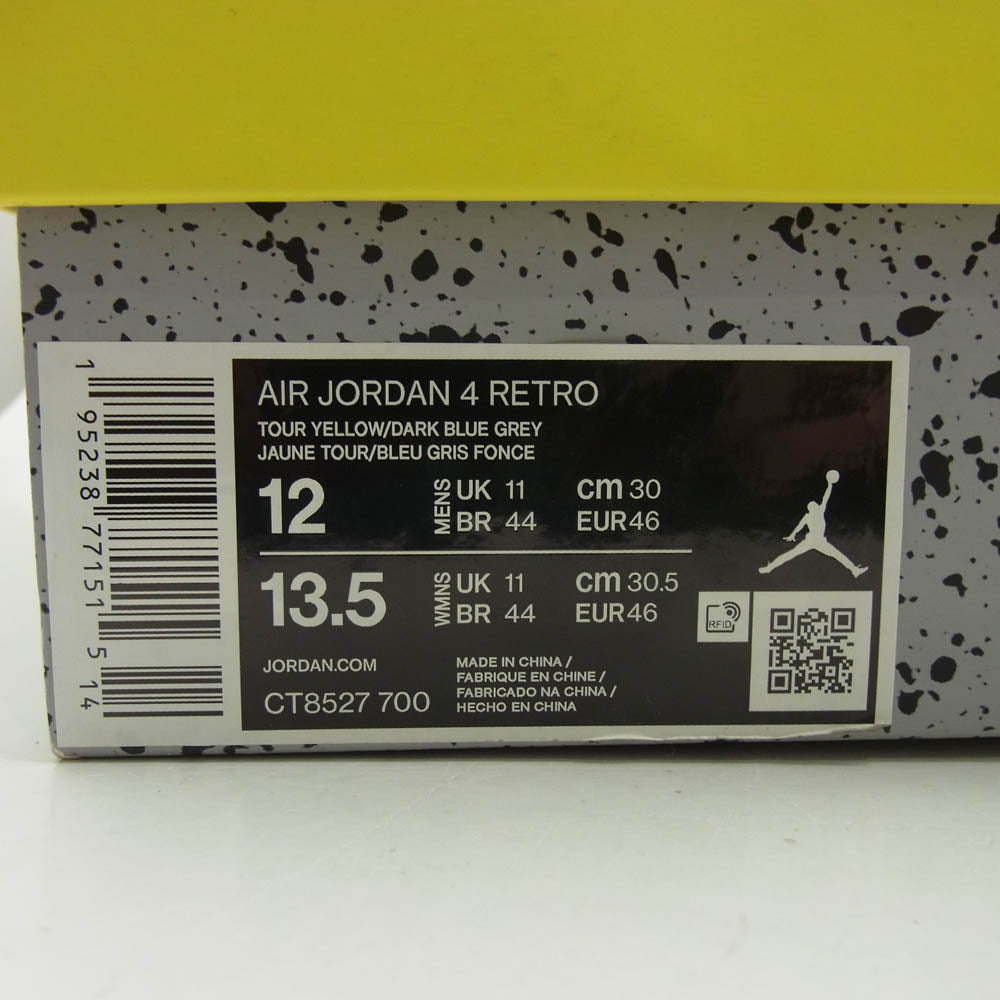 NIKE ナイキ CT8527-700 Air Jordan 4 Tour Yellow エアジョーダン4 ツアーイエロー スニーカー イエロー系 30cn【中古】