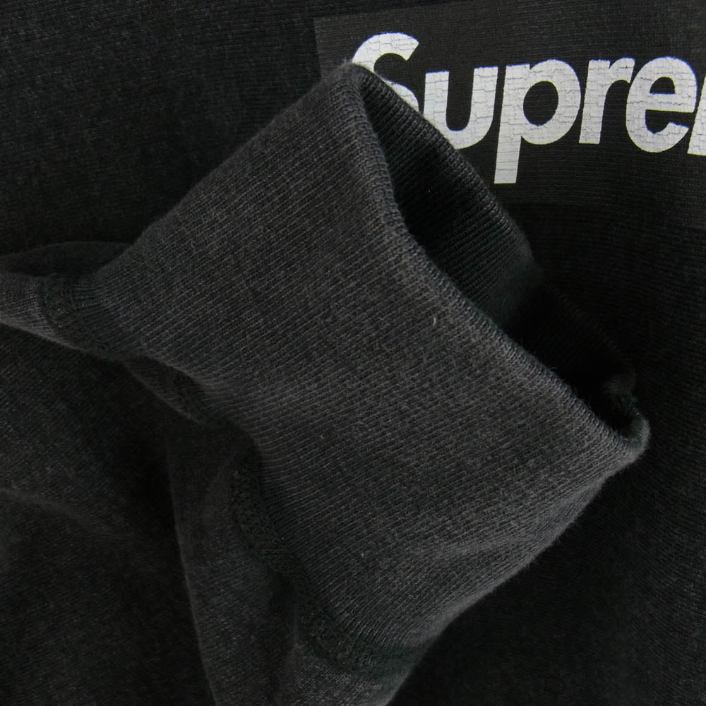 Supreme シュプリーム 25SS washed box logo crewneck ウォッシュ加工 ボックスロゴ クルーネック スウェット ブラック系 XXL【美品】【中古】