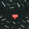 Supreme シュプリーム 18AW Scatter Ringer Tee スキャッター リンガー ロゴ プリント 総柄 クルーネック 半袖 Tシャツ ブラック系 L【中古】