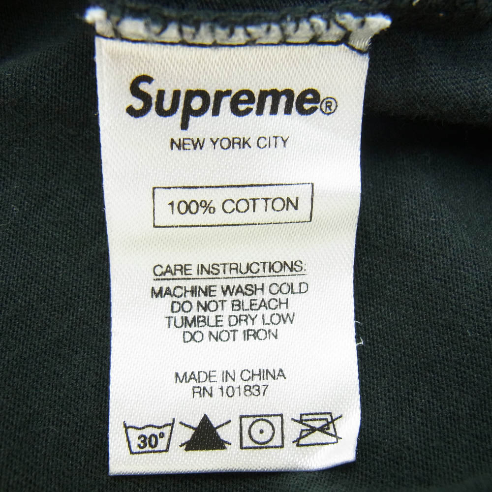 Supreme シュプリーム 18AW Scatter Ringer Tee スキャッター リンガー ロゴ プリント 総柄 クルーネック 半袖 Tシャツ ブラック系 L【中古】