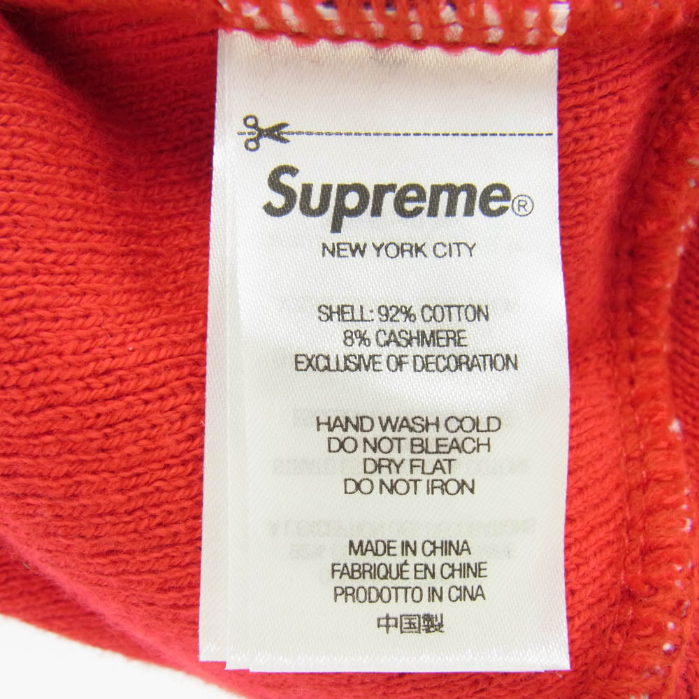 Supreme シュプリーム 23AW Big Logo Beanie Red ビッグロゴ ビーニー カシミヤ混 ニットキャップ 帽子 レッド系【美品】【中古】