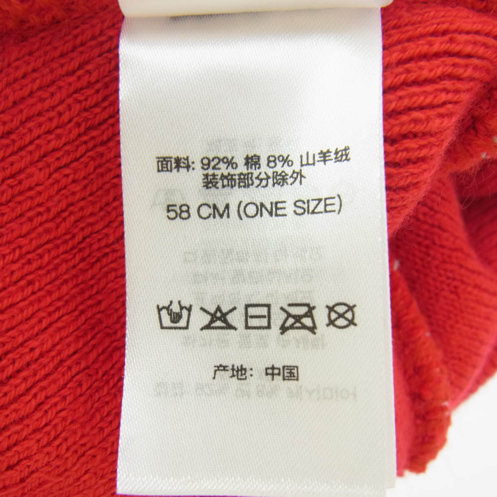 Supreme シュプリーム 23AW Big Logo Beanie Red ビッグロゴ ビーニー カシミヤ混 ニットキャップ 帽子 レッド系【美品】【中古】