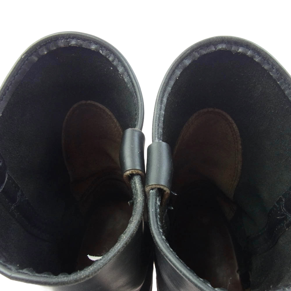 RED WING レッドウィング 8169 90's USA製 刺繍製羽タグ PECOS BOOTS ペコスブーツ レザーブーツ ブラック系 9E【中古】