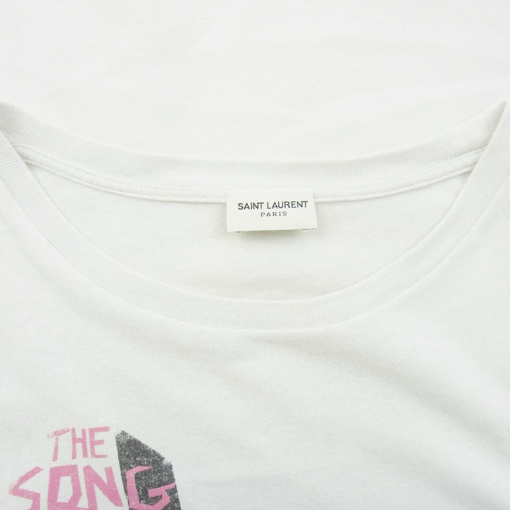SAINT LAURENT サンローラン 551413 YBCB2 THE SONG プリント 半袖 Tシャツ カットソー グレー系 M【中古】